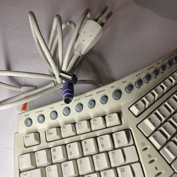 Microsoft Natural Pro Ergonomic USB PS/2 Keyboard Model RT9401 V:5FTW TESTED - Picture 3 of 10